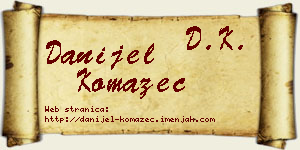 Danijel Komazec vizit kartica